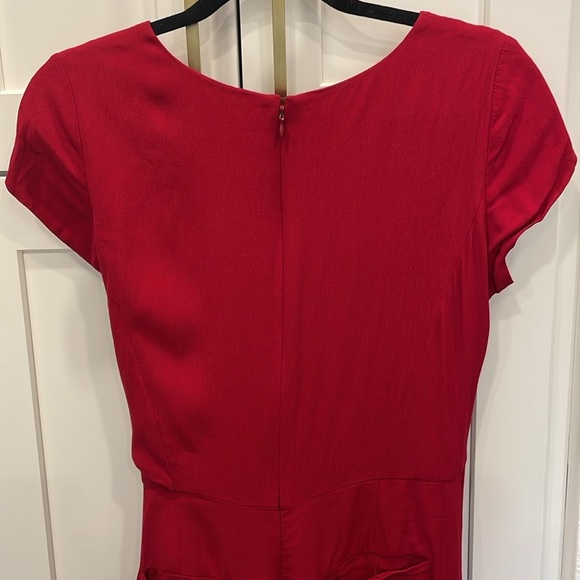 Maeve Grier Red Midi Wide Leg Jumpsuit - Picture 5 of 16